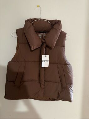 PUFFIT Brown Puffer Vest